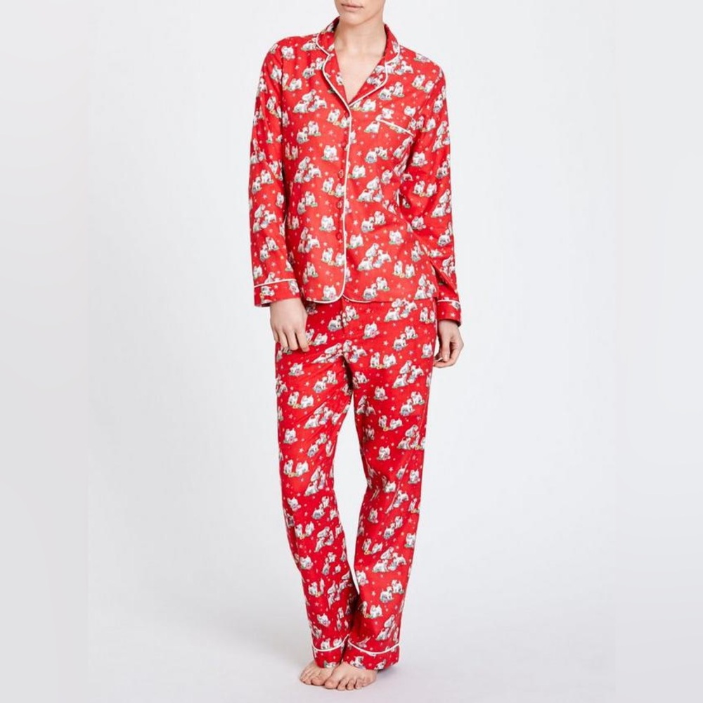 Cath Kidston Christmas Billie Print Pajama Set in Red